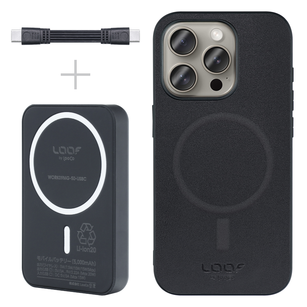 LooCo Official Shop / [ Mag+ BATTERY-SHELL ] iPhone 15 Pro