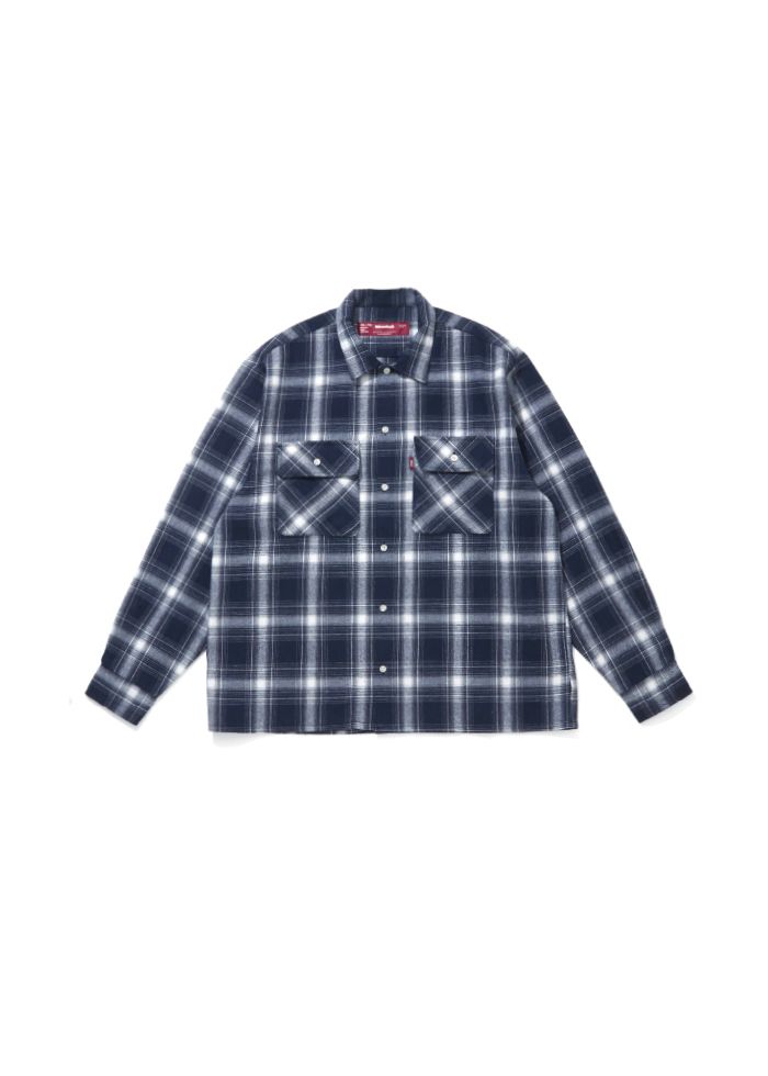 HIDE AND SEEK - Ombre Check L/S Shirt (BLUE) / オンブレ チェック