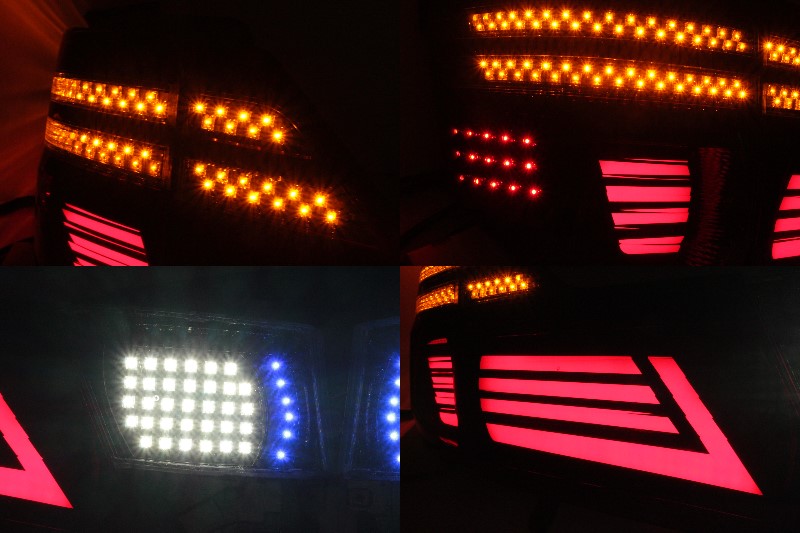 10系 アルファード 後期 フルLEDアクリルテール インナーブラックラメ