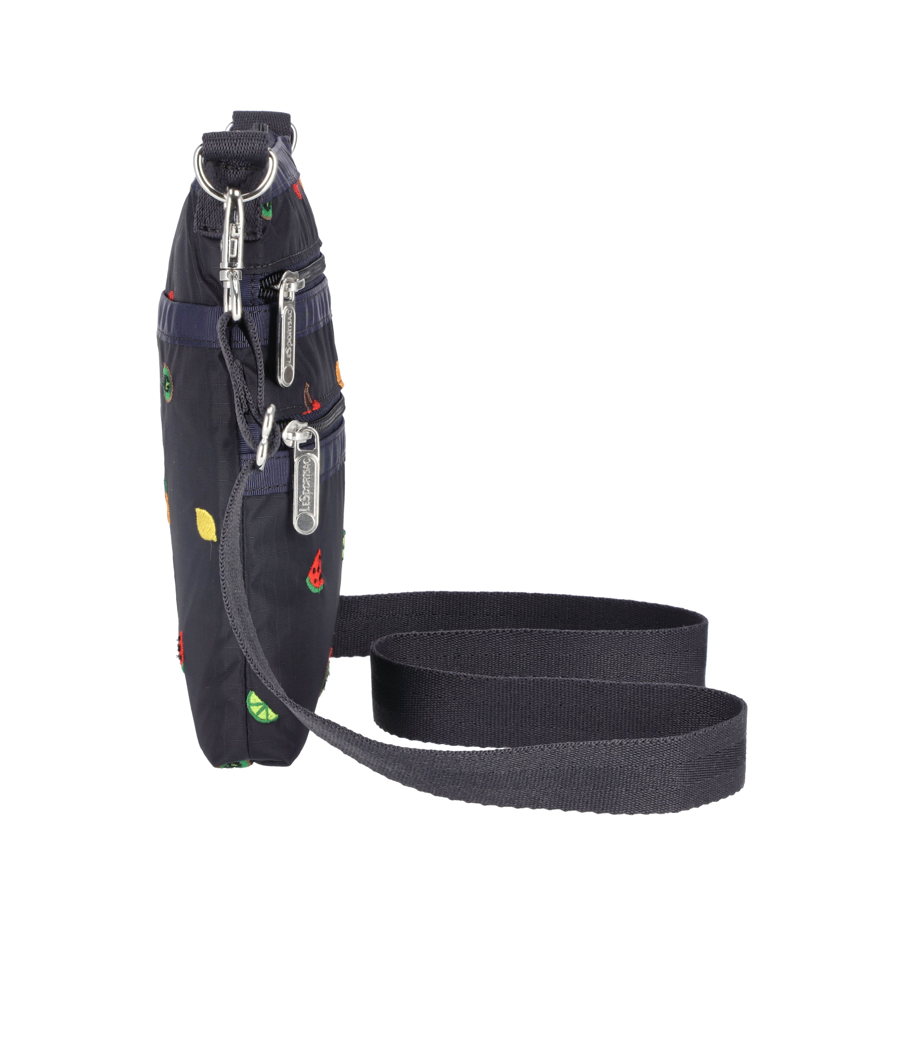 3-Zip Crossbody - Mixed Fruit Embroidery – LeSportsac