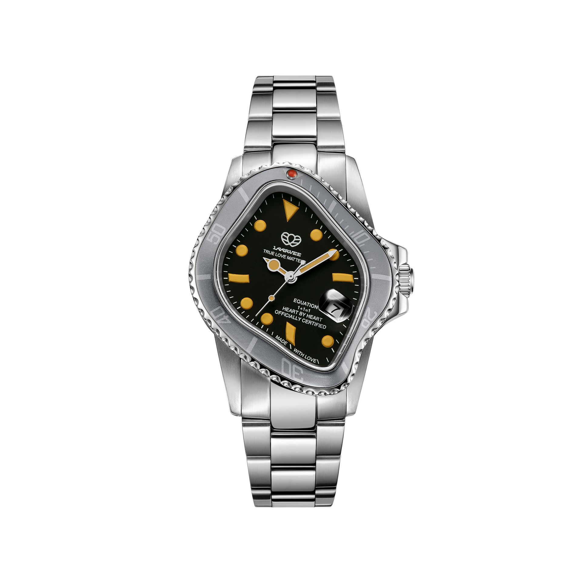 LAARVEE Twisted Dial Designer Surrealist Watch PEA001-SVBLKWSVR