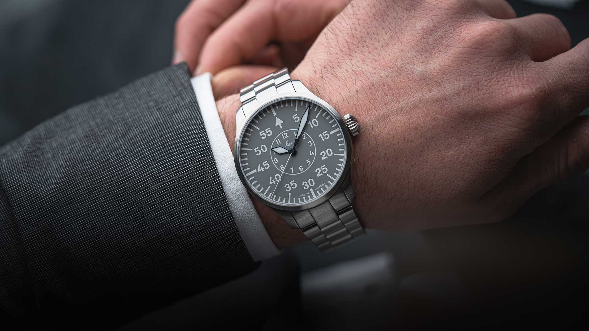 Pilot Watches BASIC by Laco Watches | Model Aachen Grau 42 MB