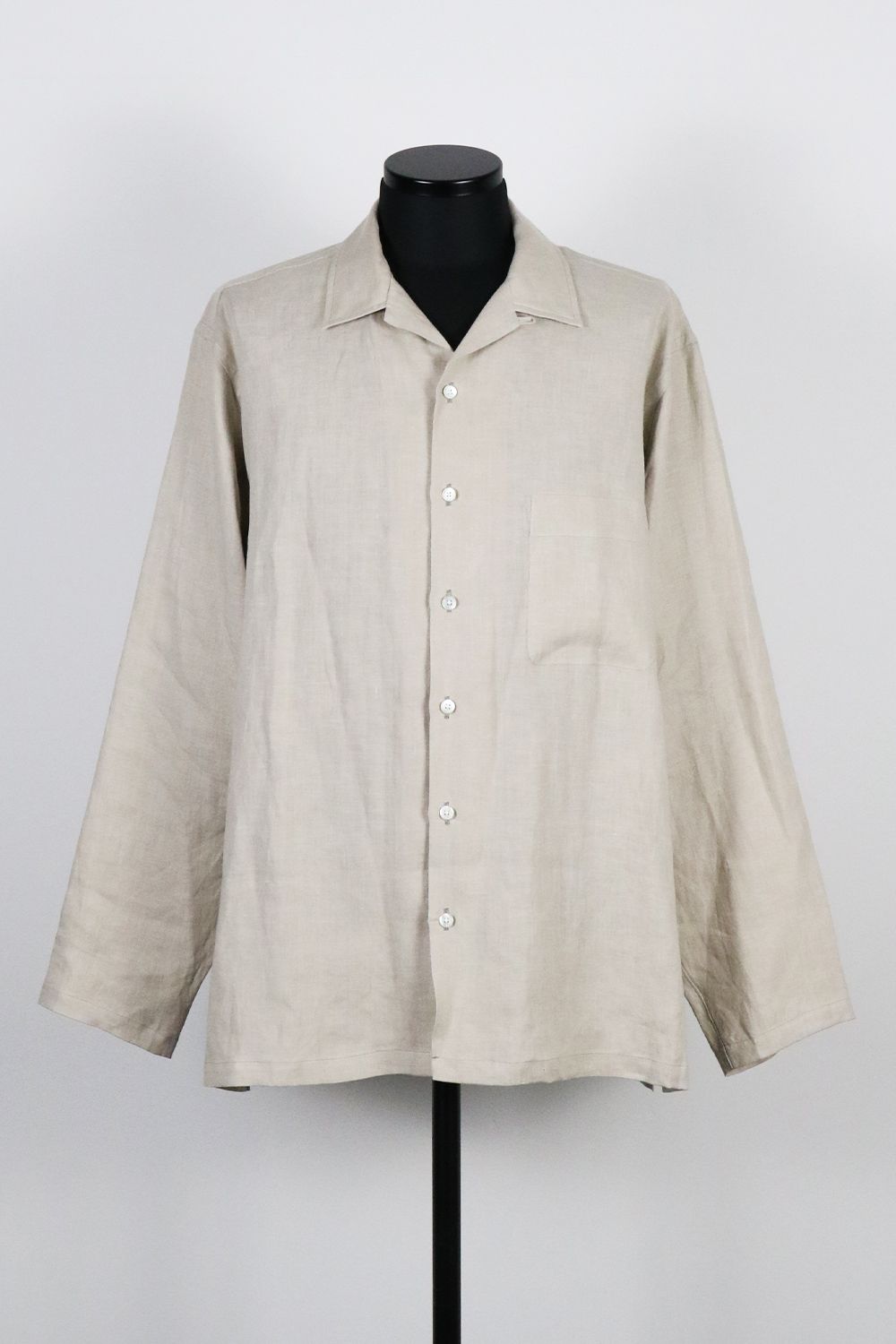 MARKAWARE - HEMP SHIRTING OPEN COLLAR SHIRT L/S / ヘンプ シャー