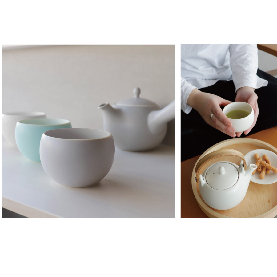 SALIU】結 YUI カップ小 白 灰 浅葱 墨 130ml 美濃焼 湯のみ 日本製