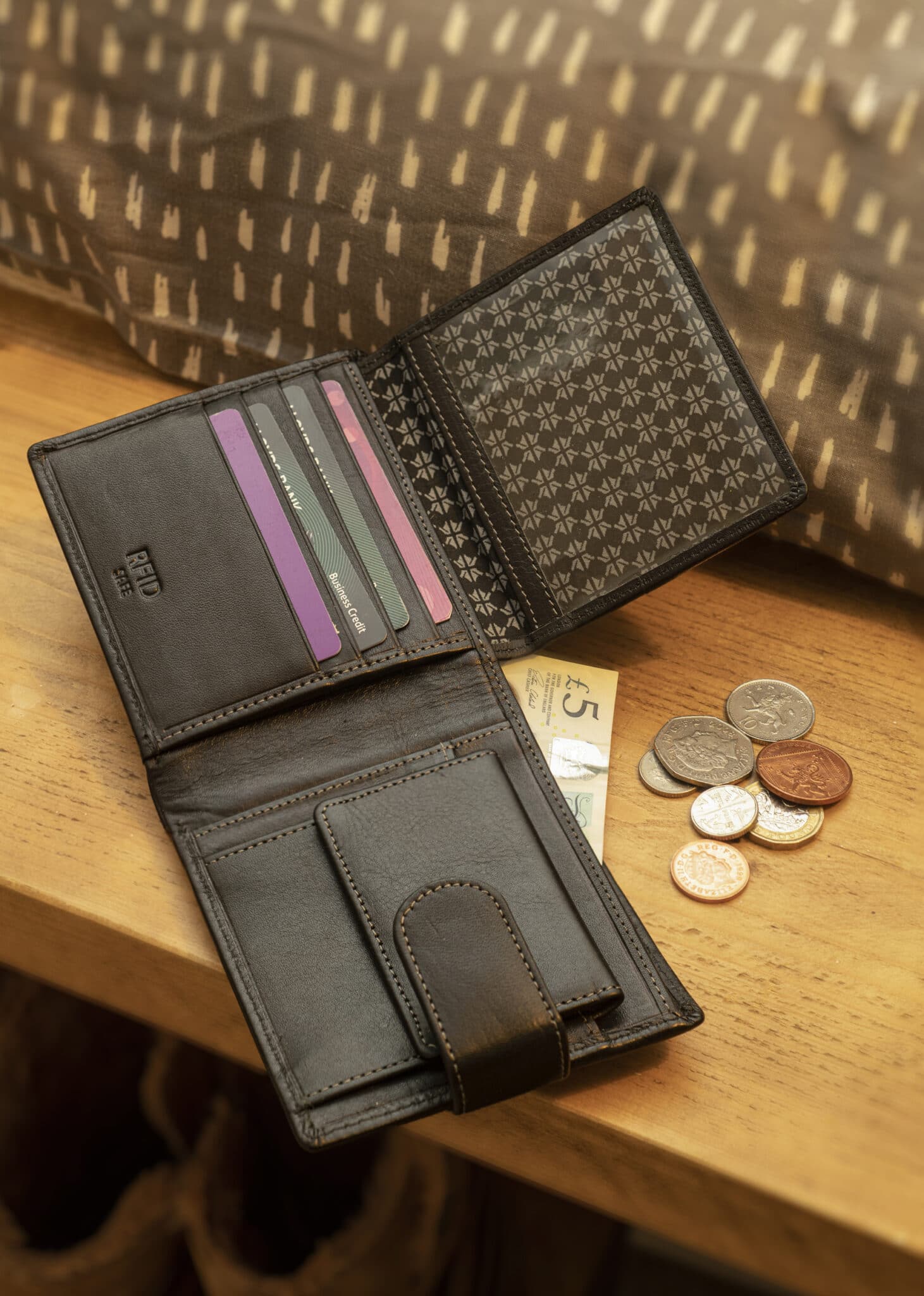 Luxury Leather Flip Up Wallet - Lambland