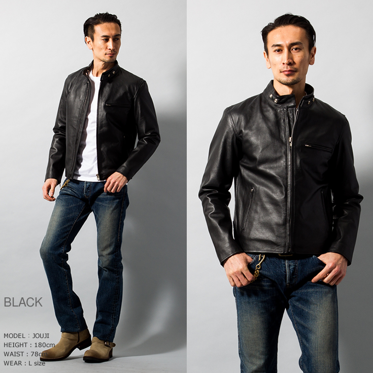 Horn Works 本革 シングルライダースジャケット メンズ ホーンワークス