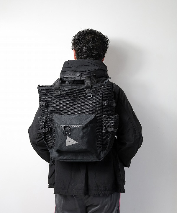 アンドワンダー /and wander 3D mesh 2way tote bag [バッグ(トート