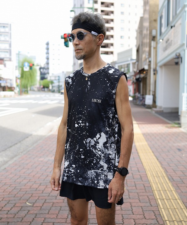 アンドモス/&MOSS SOFT DRY MESH NO SLEEVE T-SHIRT (全2色)[トップス