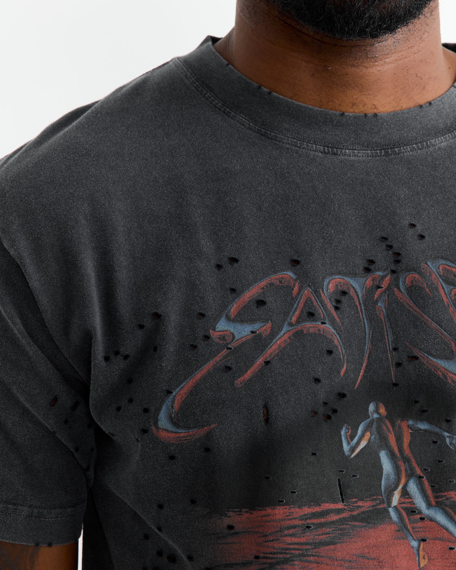 MothTech T-Shirt in Aged Black