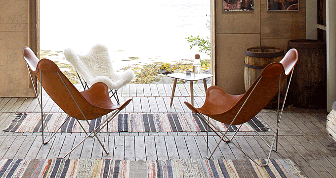 BKFチェア バタフライチェア マリポサ ブラウン クエロ CUERO BKF