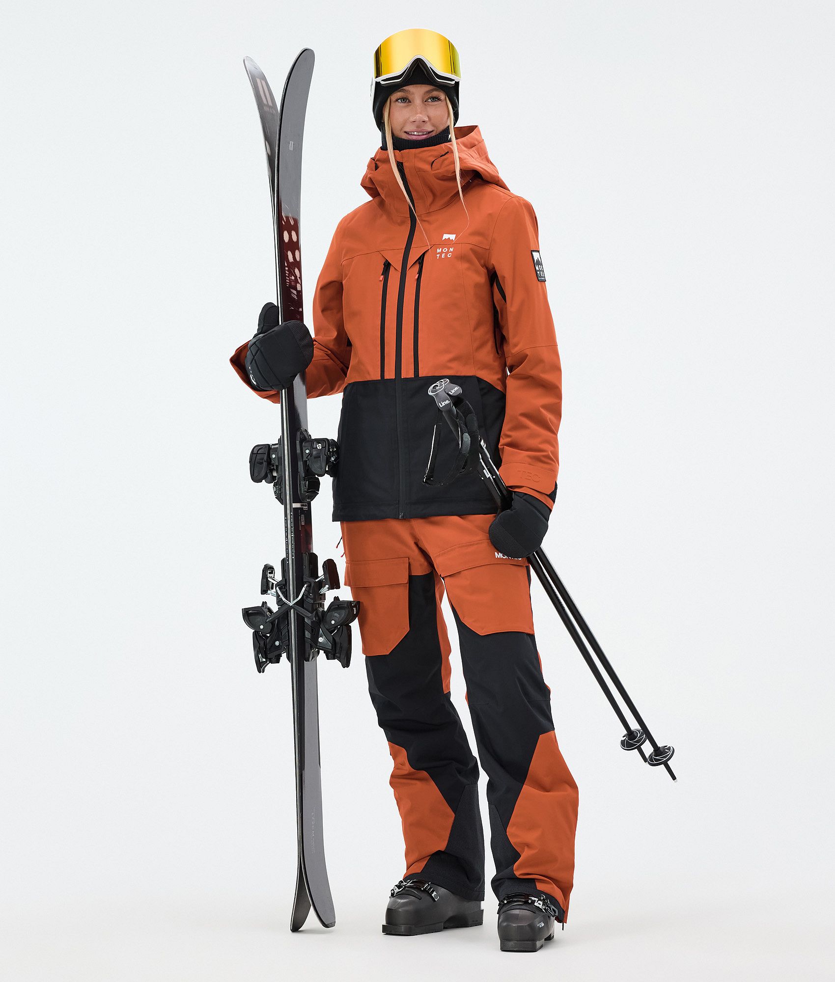 Montec Moss W Ski Jacket Women Burned Orange/Black | Montecwear.com