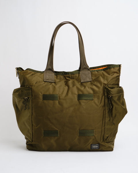 Force 2-Way Tote Bag Olive Drab by Porter by Yoshida - Meadow