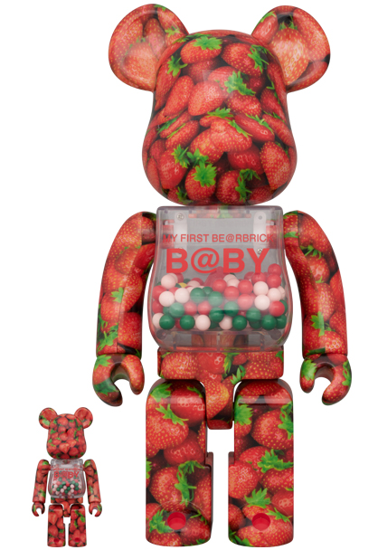 MEDICOM TOY - MY FIRST BE@RBRICK Strawberry Ver. 100％ & 400％