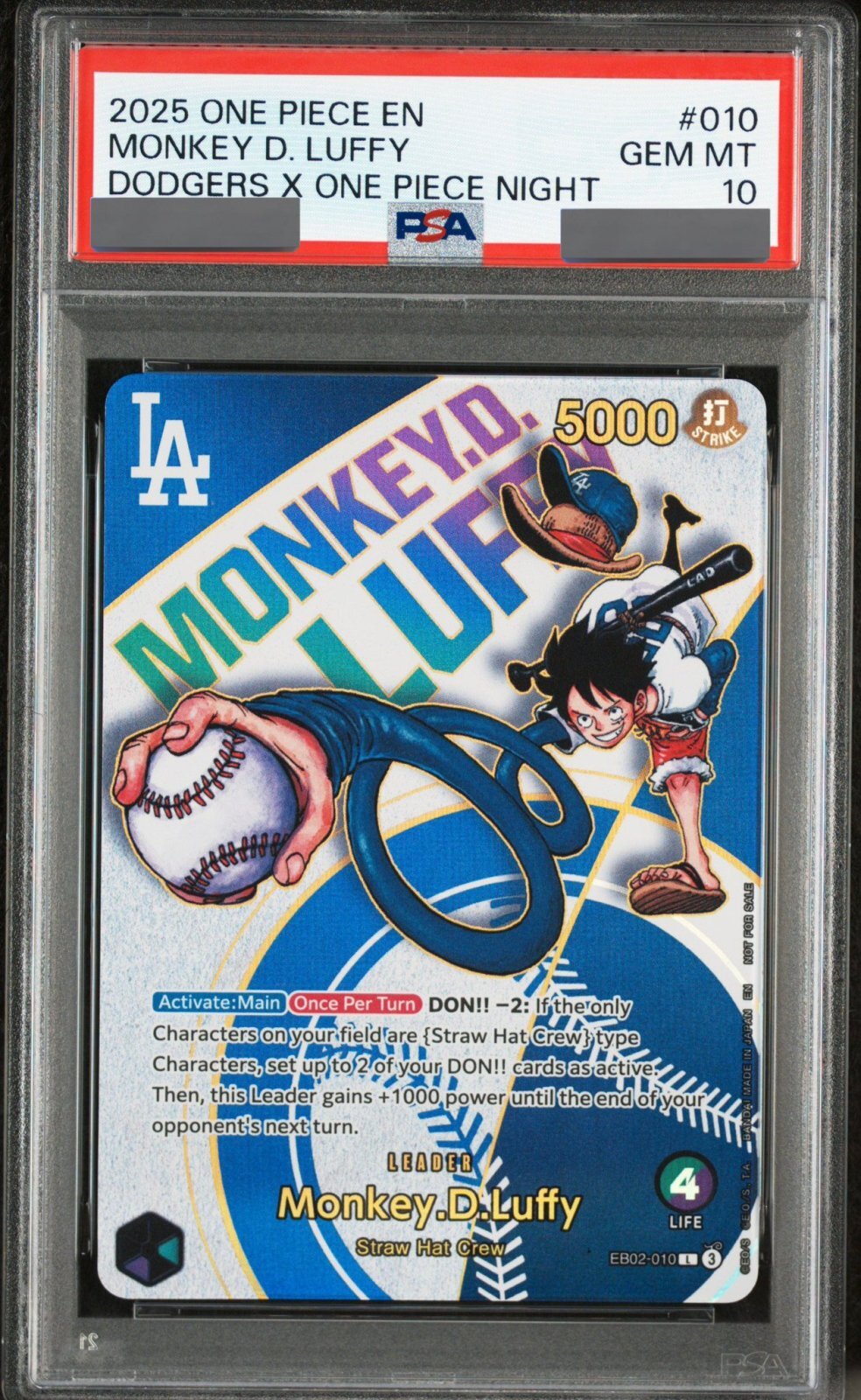 PSA10鑑定済】モンキー・D・ルフィ【プロモ】《多色》 ※英語表記