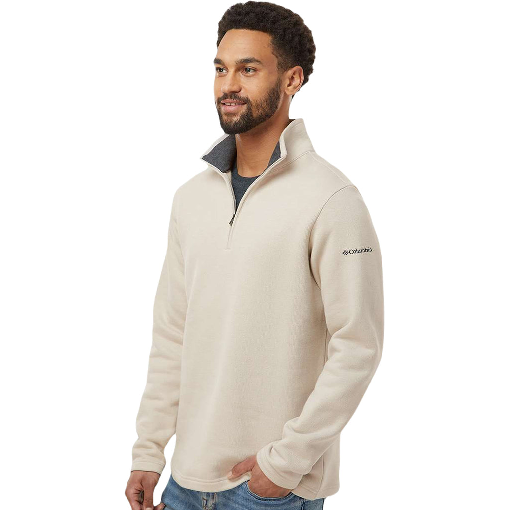 Columbia Men's Dark Stone Heather Great Hart Mountain III Half-Zip Pul