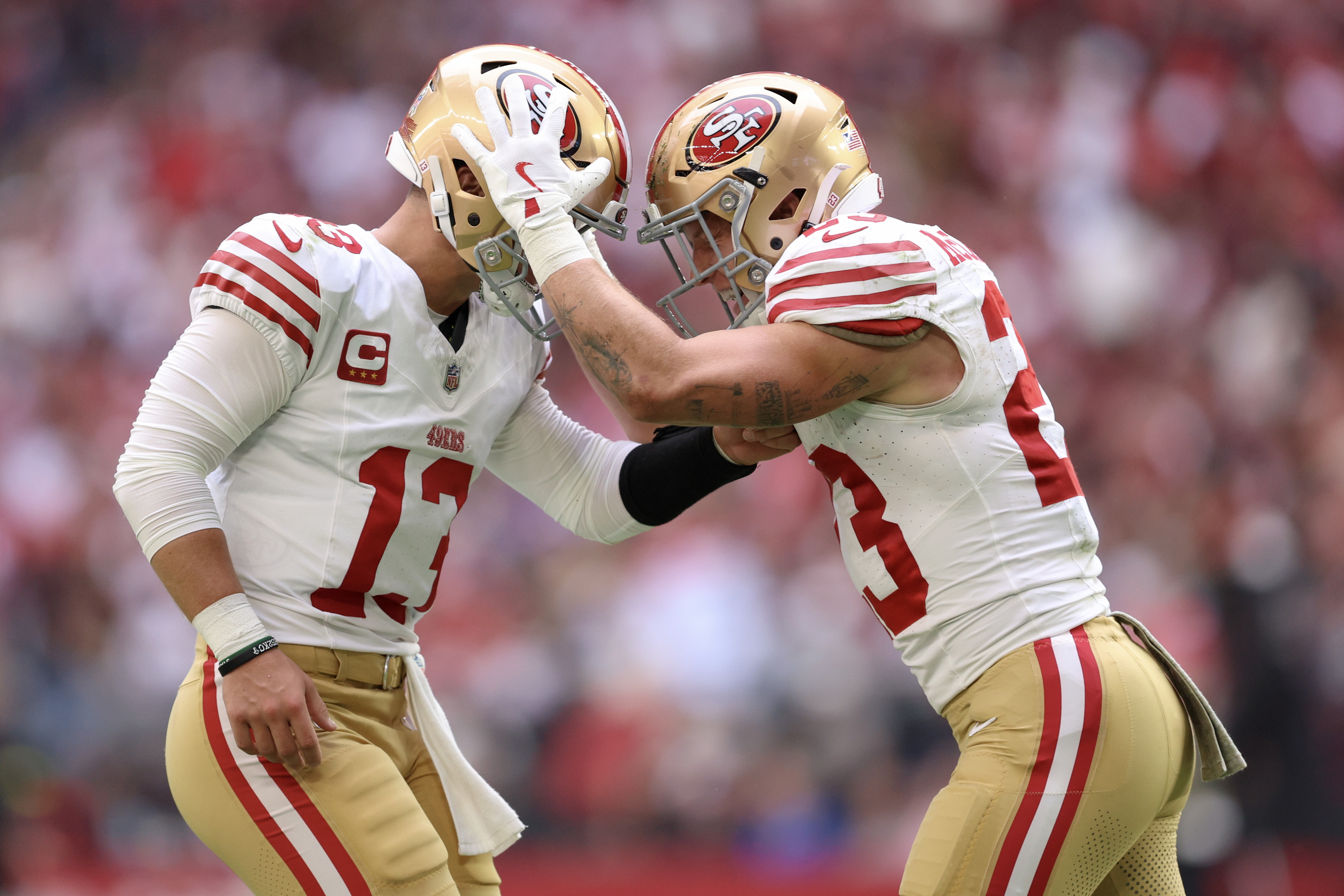 The 49ers' big three — Purdy, Kittle, McCaffrey — dominate the