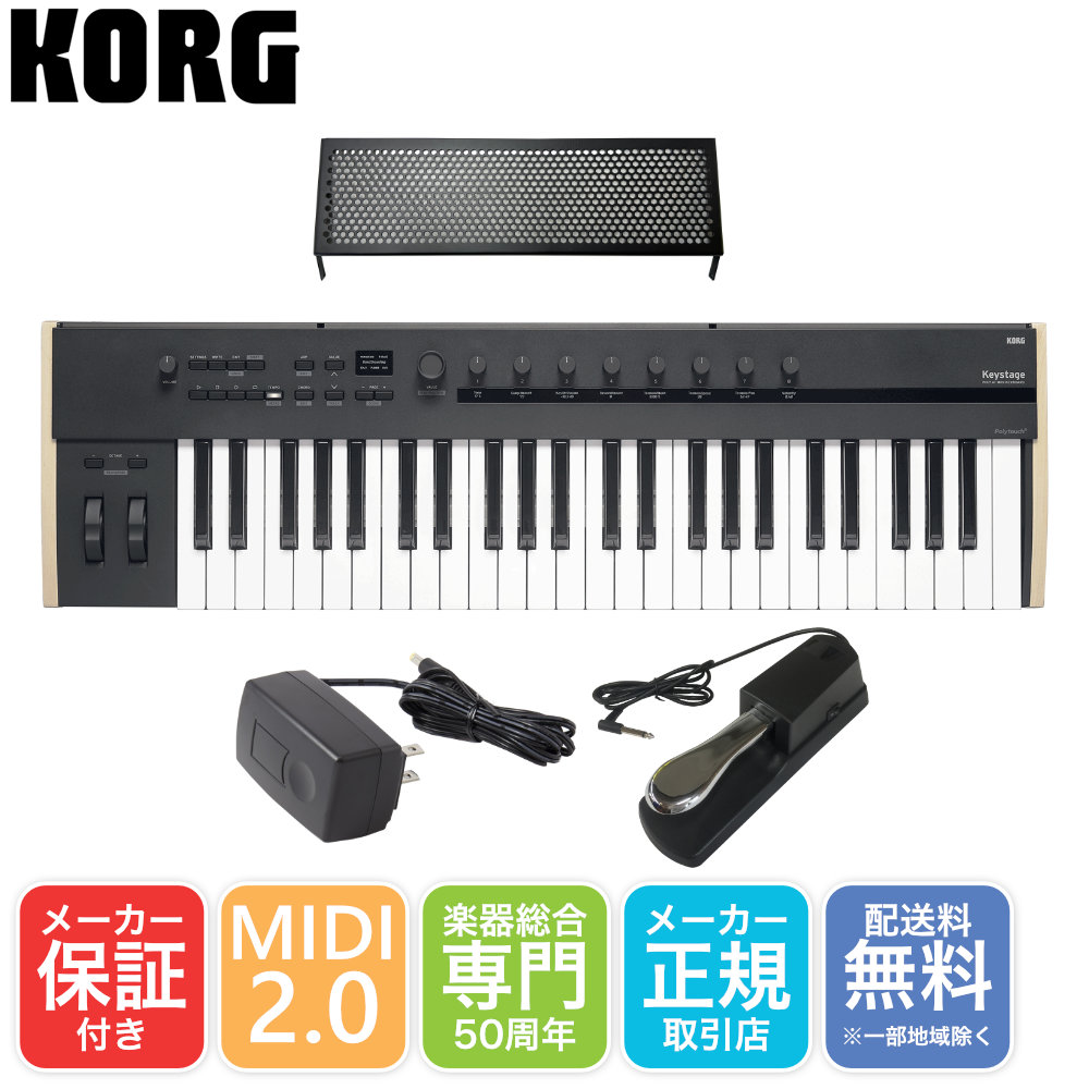 KORG MIDIキーボード Keystage 49 (ACアダプター/汎用ダンパーペダル