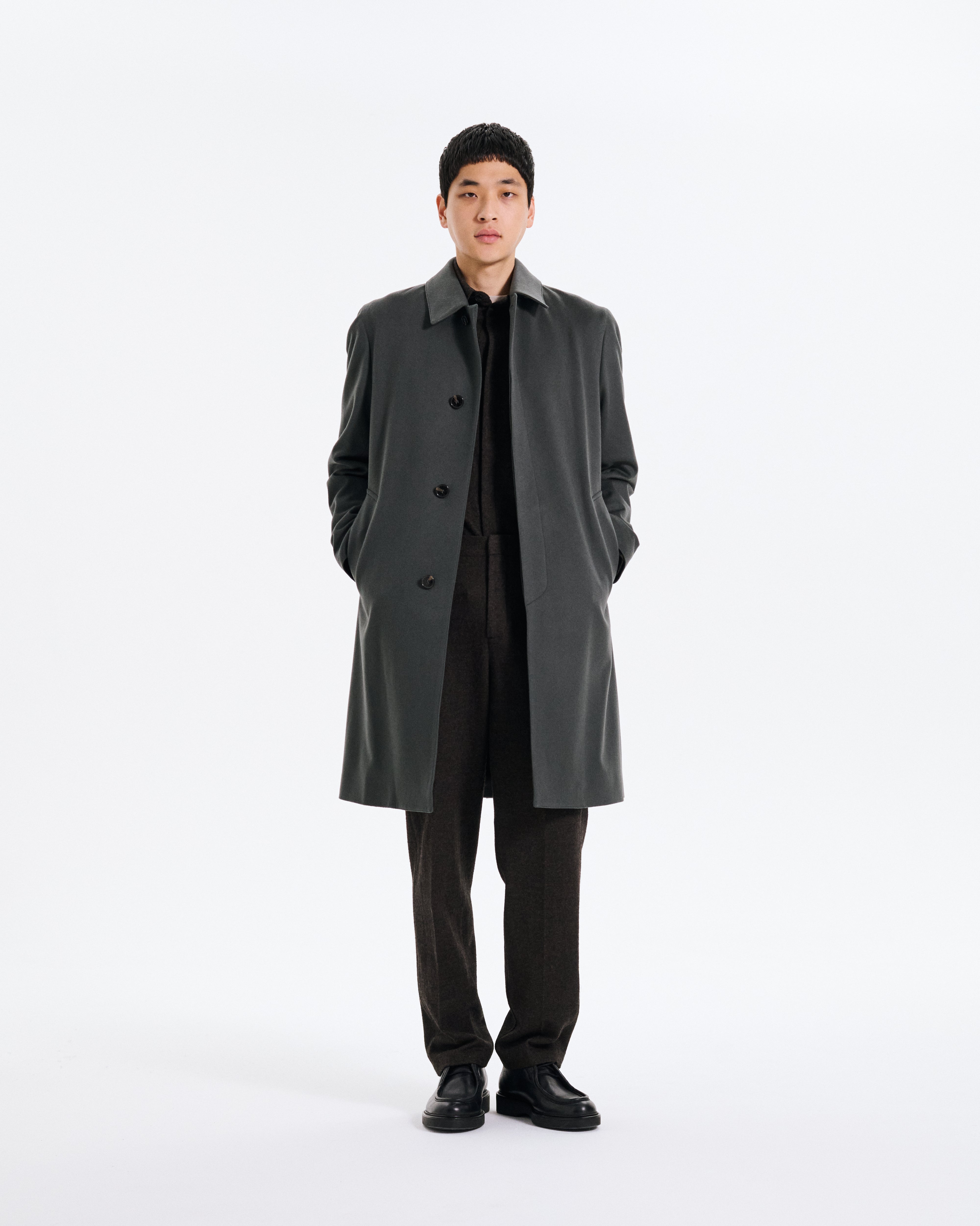 Mens Dunkeld Loro Piana Rain System Wool Coat – Mackintosh