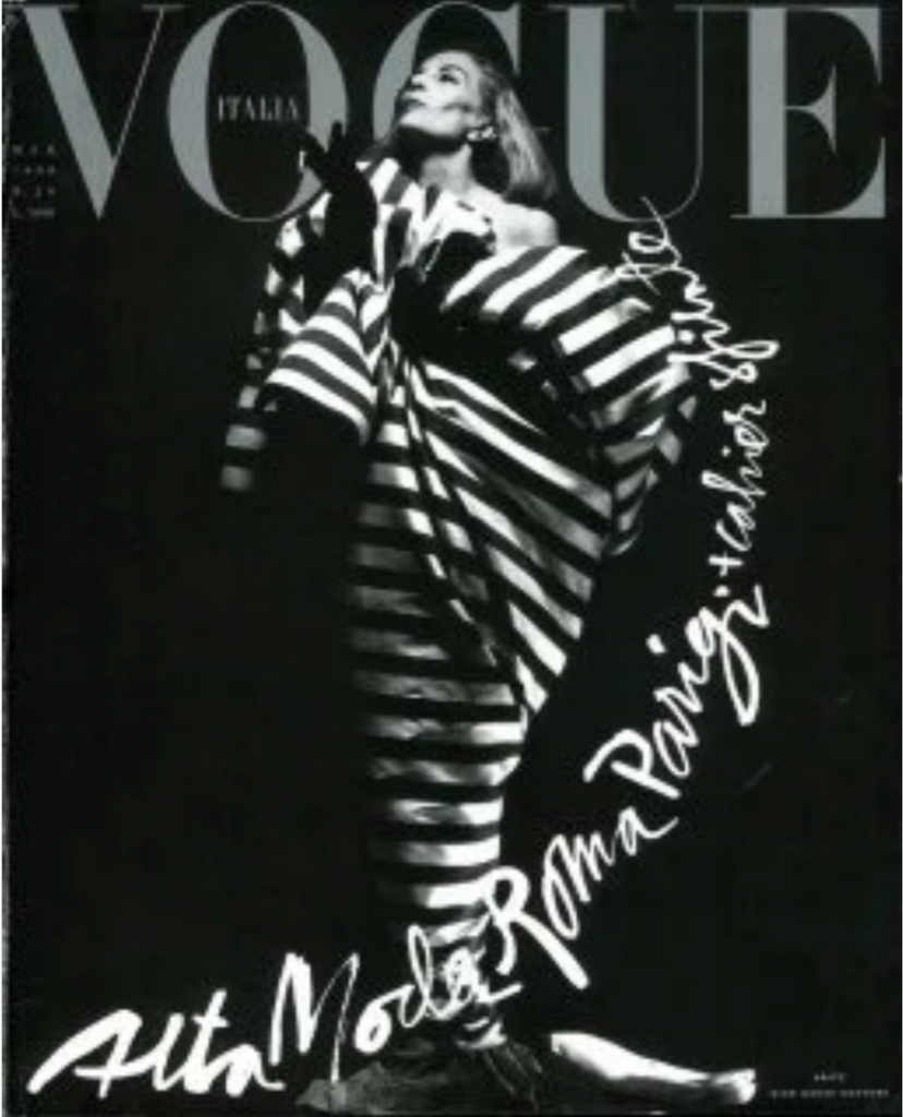 VOGUE Magazine Italia March 1990 CAPUCINE Linda Evangelista CLAUDIA SC