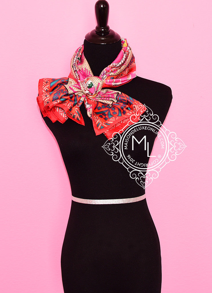 Hermes Twill Silk 90 cm Zénobie, Reine de Palmyre Scarf Shawl Wrap