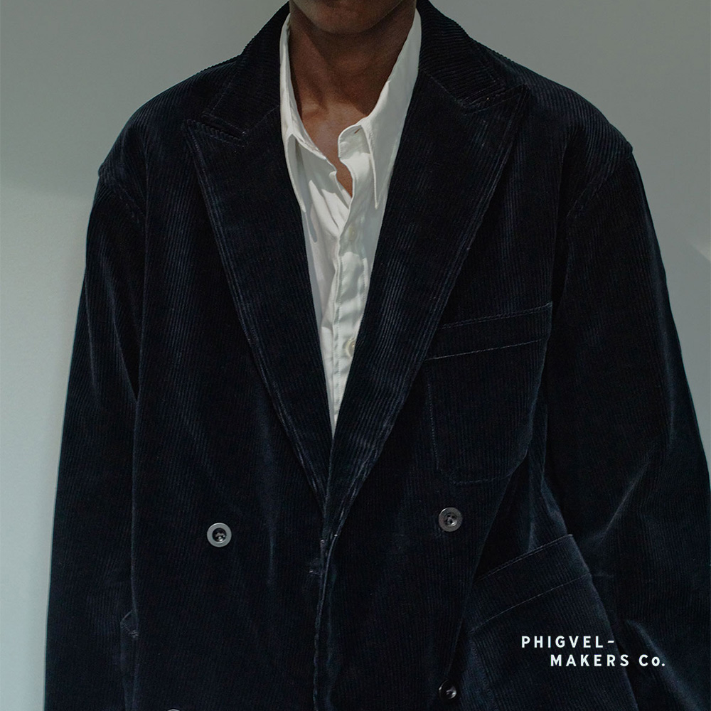 PHIGVEL / 新作アイテム入荷 “Corduroy Double-Breasted Jacket” and