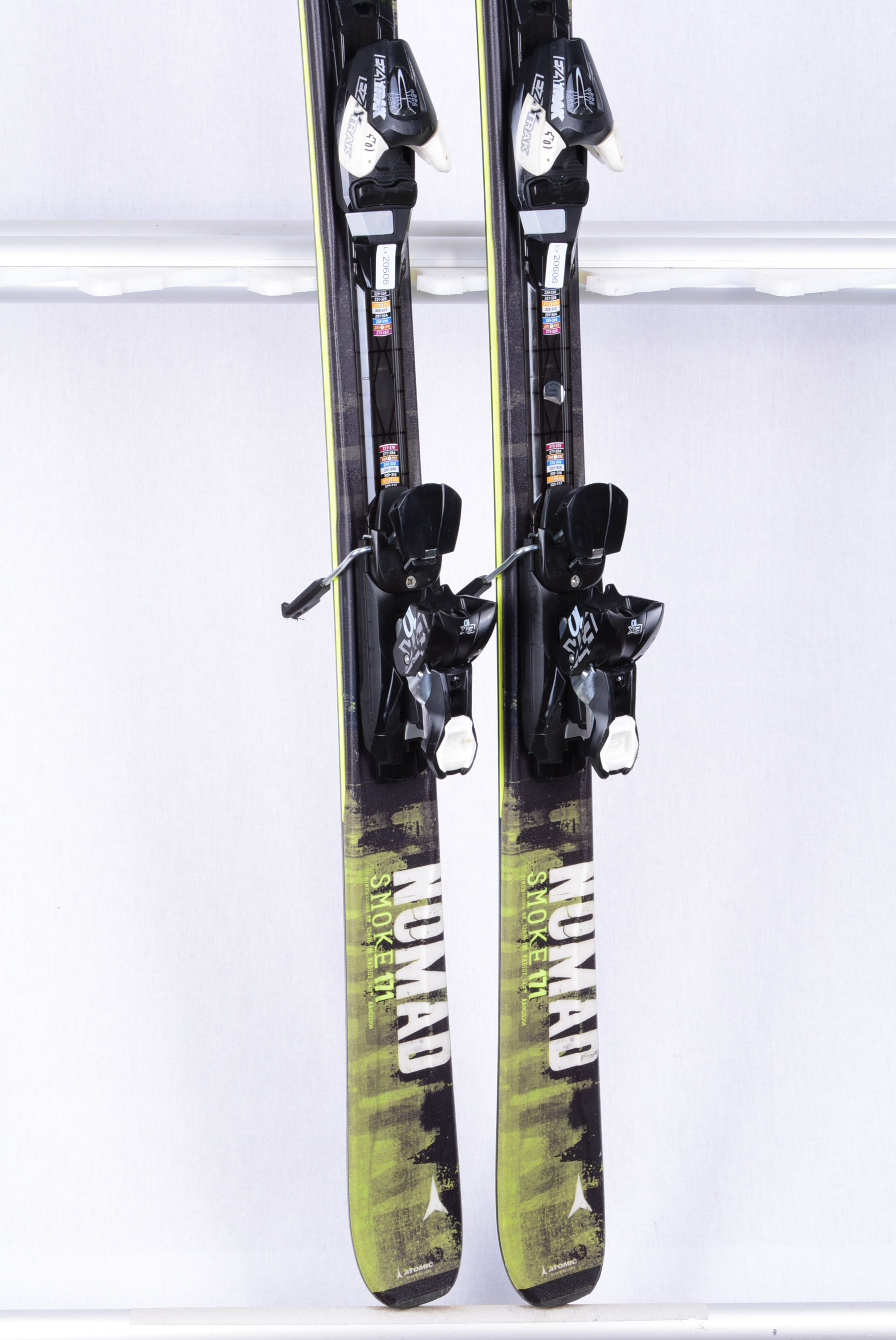 skis ATOMIC NOMAD SMOKE, green/black, woodcore + Atomic Ezytrak 10