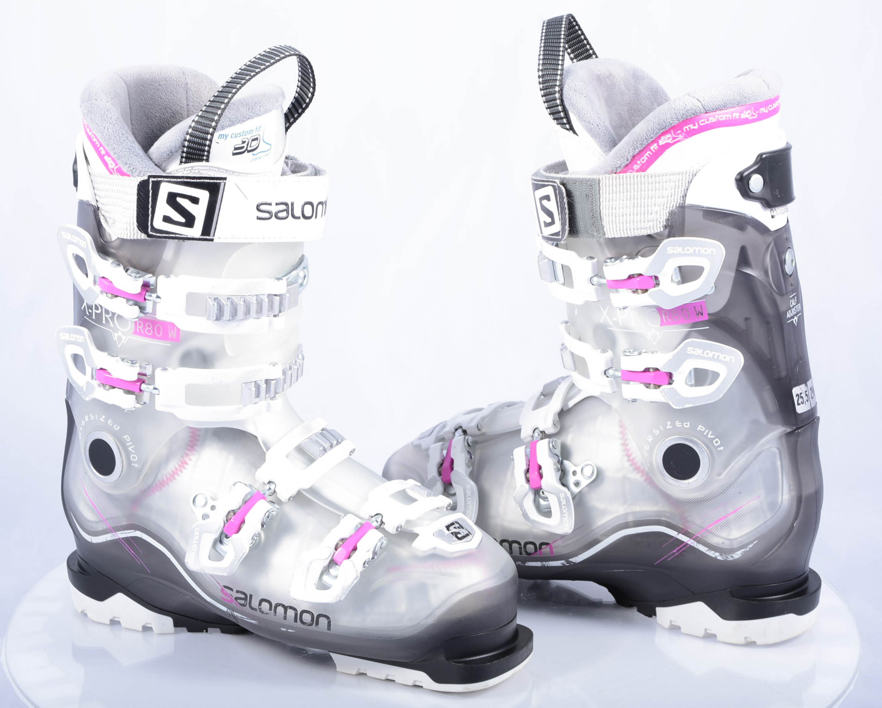 women's ski boots SALOMON X-PRO W R80 transp/cykl, Oversized pivot