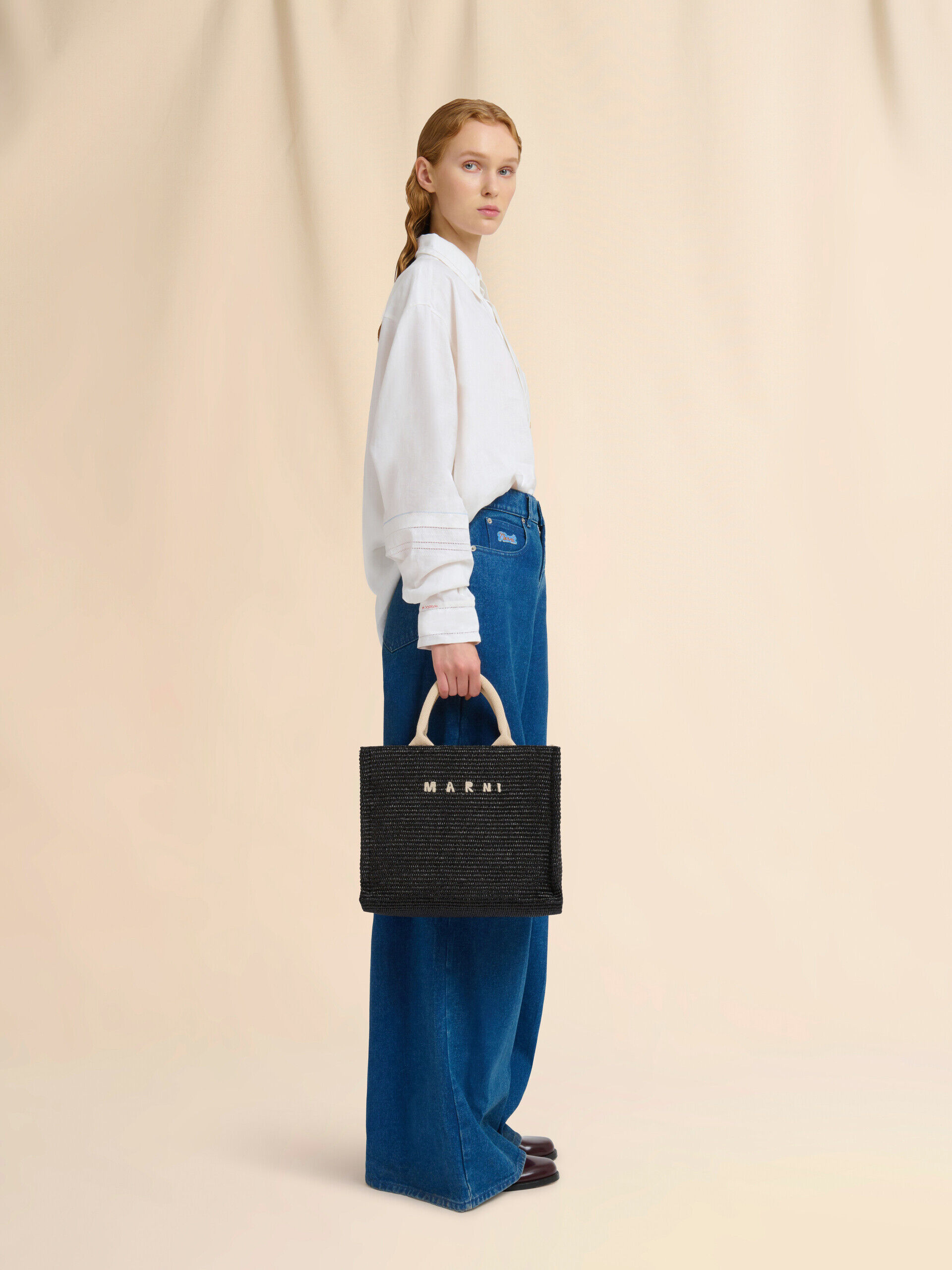 ブラック トートバッグスモール | Marni
