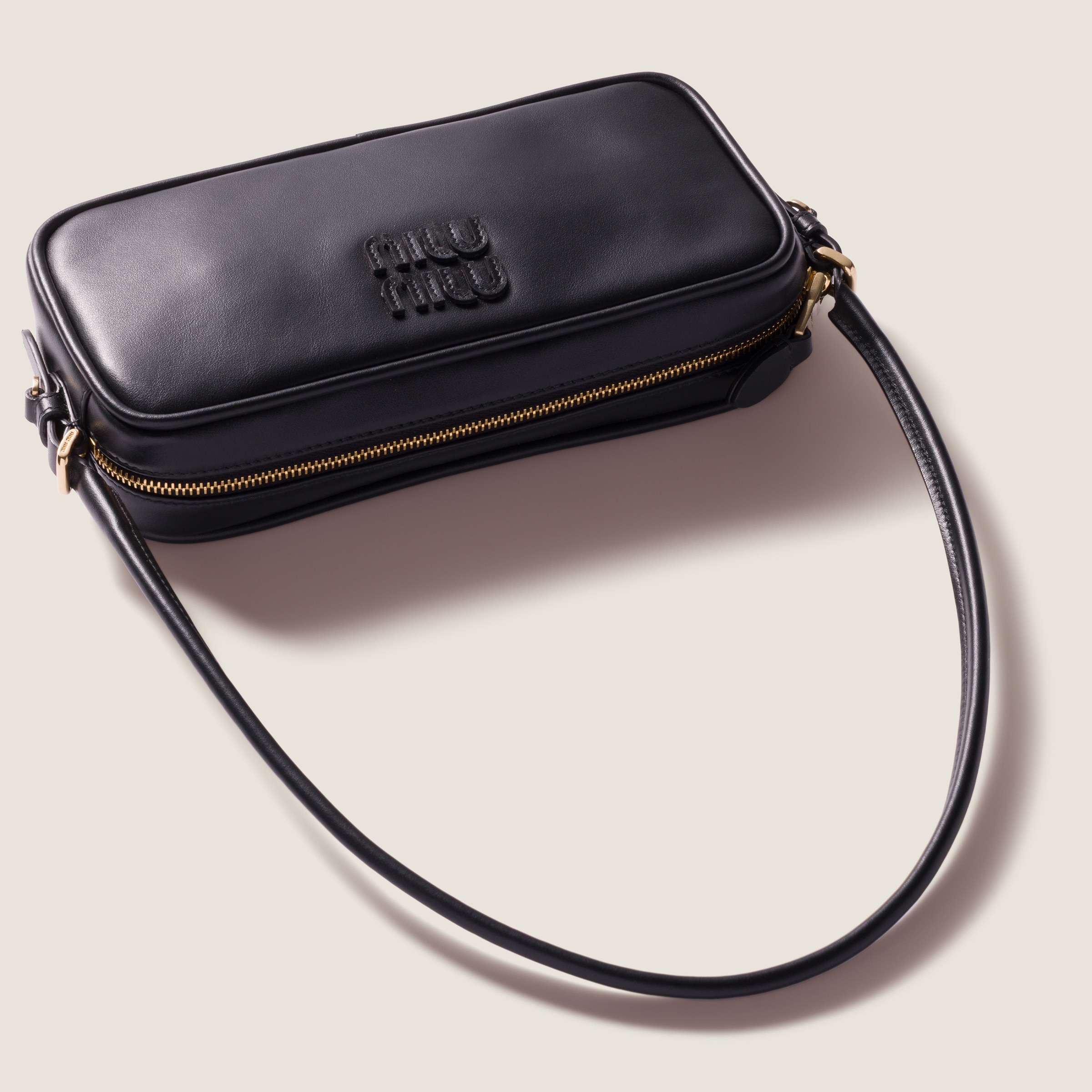 Black Leather Pouch | Miu Miu