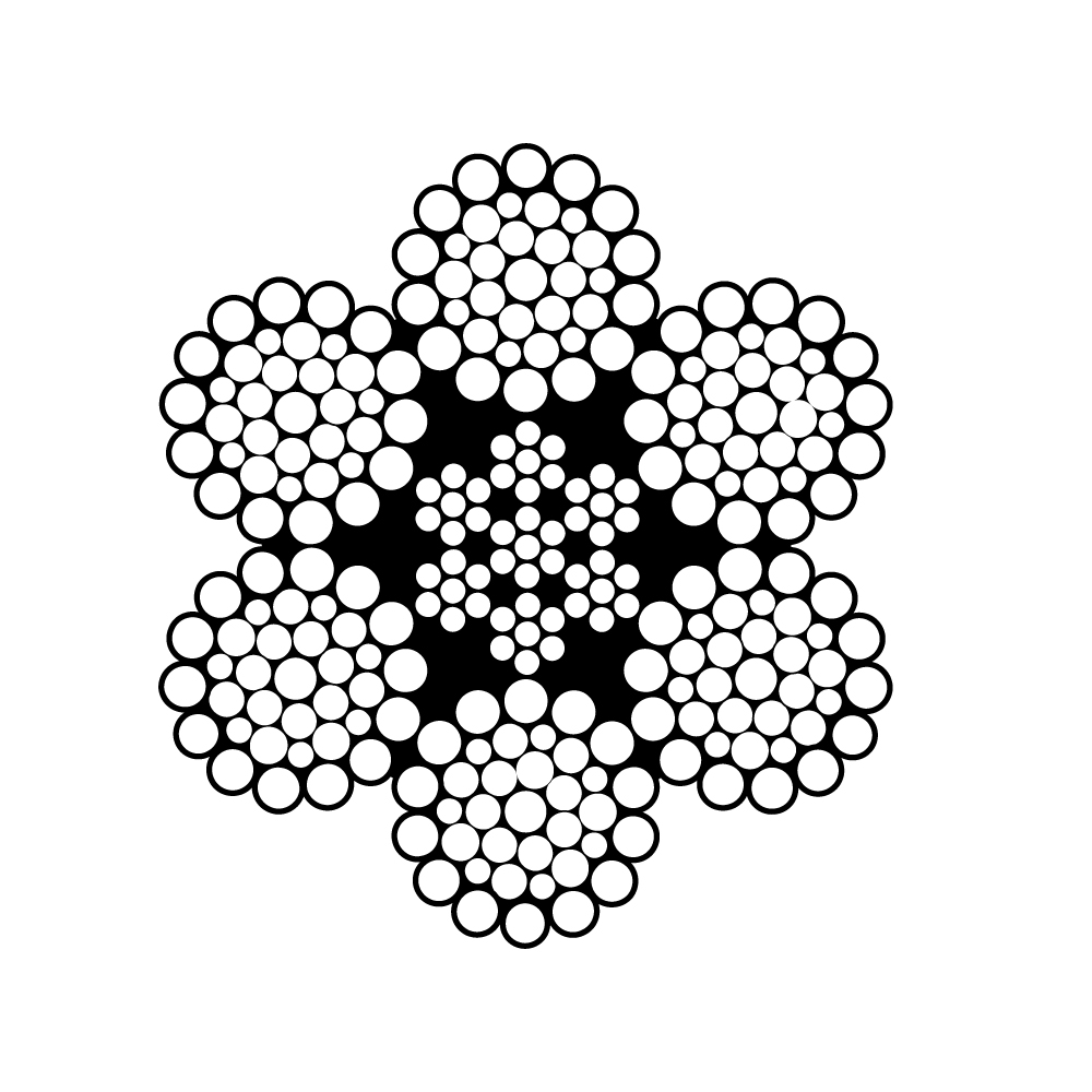 6x36 Galvanized Wire Rope EIPS with IWRC - Miami Cordage