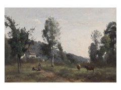 ヴィル＝ダヴレー 牧草地からコローの家へと続く道 | 村内美術館 家具