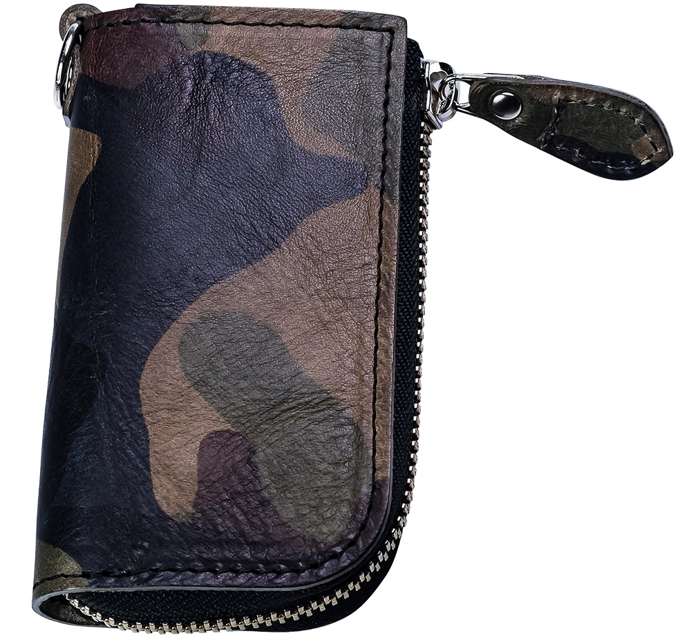 M'z SPEED | Leather Multi Key Case Italian Leather Camouflage