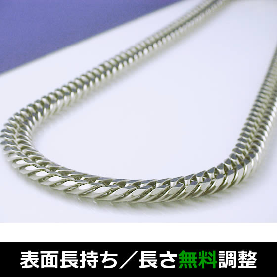 超極太 純チタン 喜平 ネックレス チェーン 12mm幅 6面ダブル メンズ