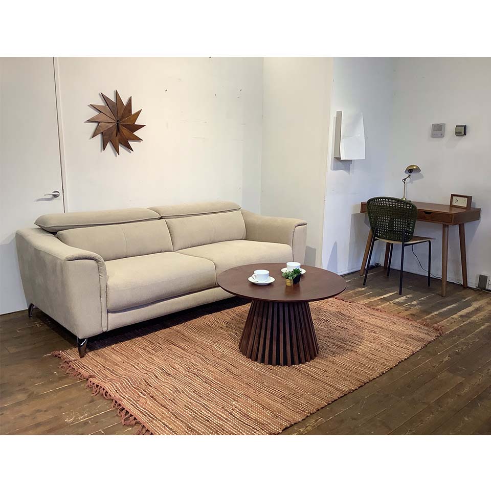 ソファS807 3人掛け【送料・開梱設置無料】ライトブラウン | NOCE