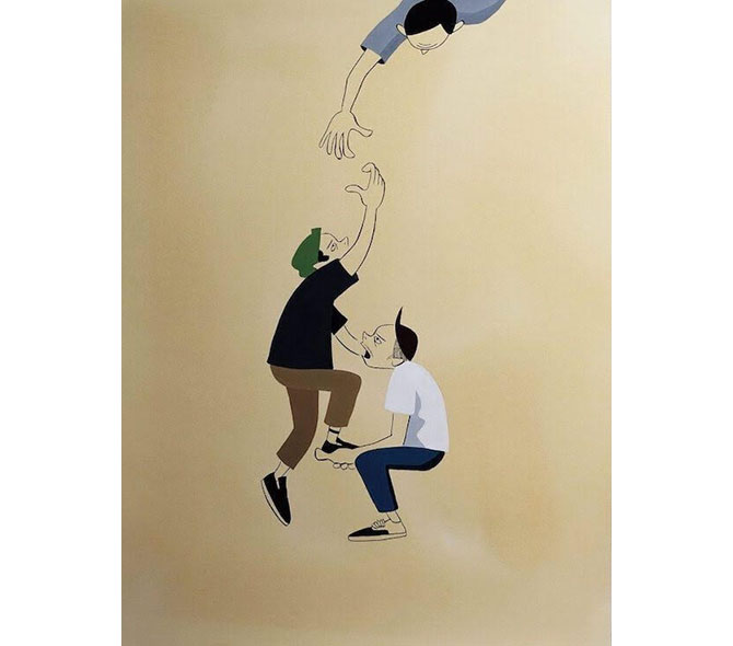 松山しげき 原画 Kaws 花井祐介 友沢こたお Kyne 今井麗 奈良美智