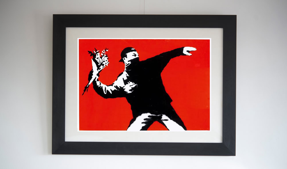 Banksy（バンクシー） -Love is in the Air -COA付きエディション作品