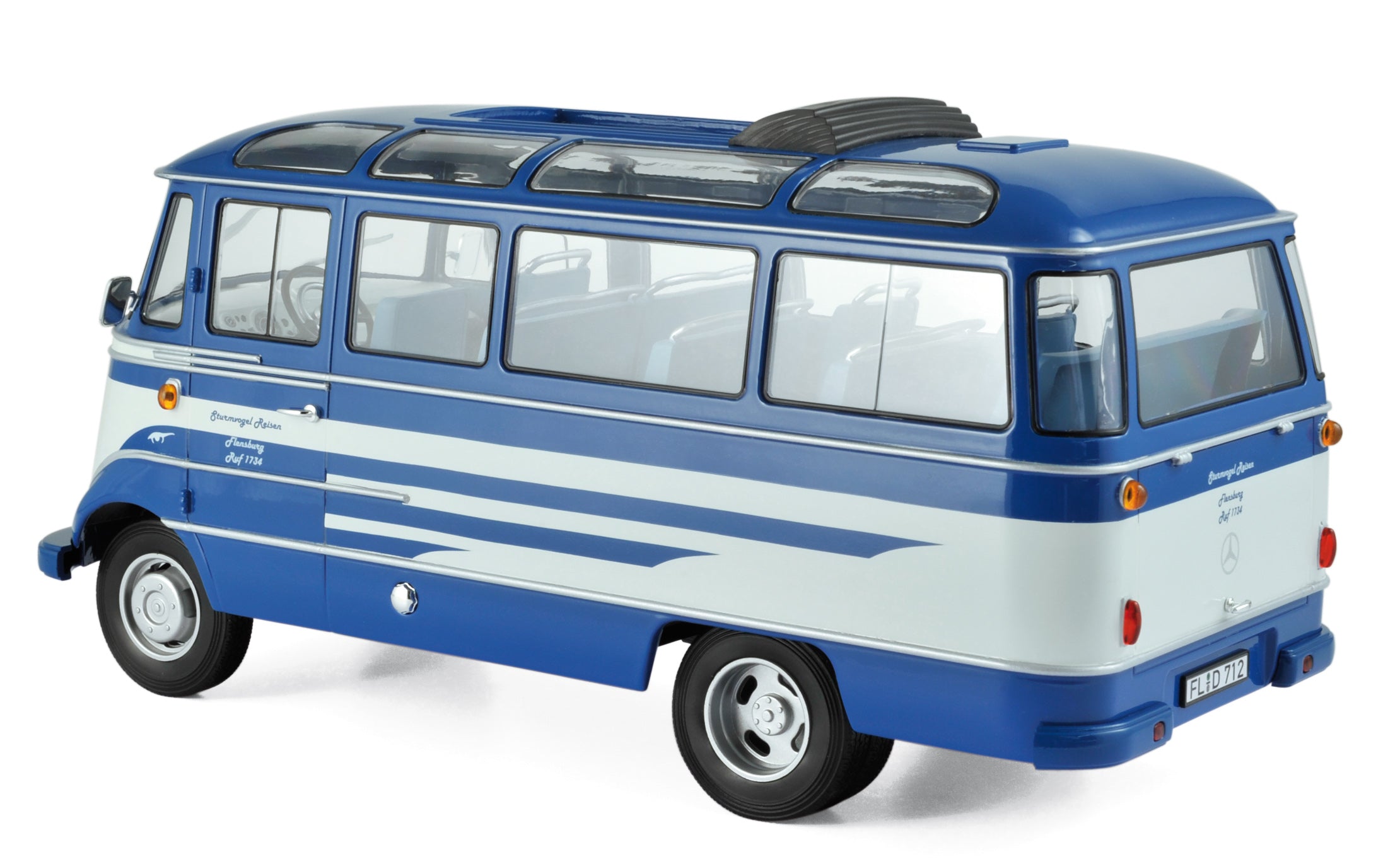 Mercedes-Benz O319 Bus 1957 Blue & Beige 1:18 – Norev