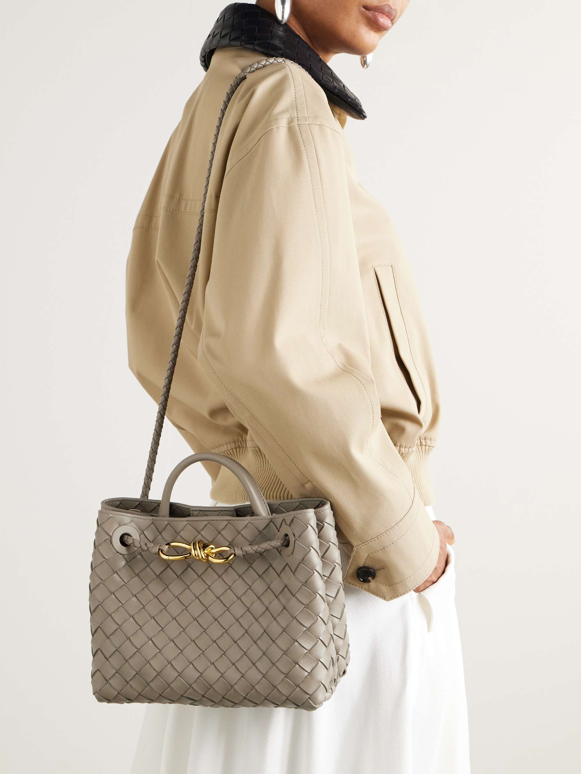 BOTTEGA VENETA Andiamo small intrecciato leather tote | NET-A-PORTER