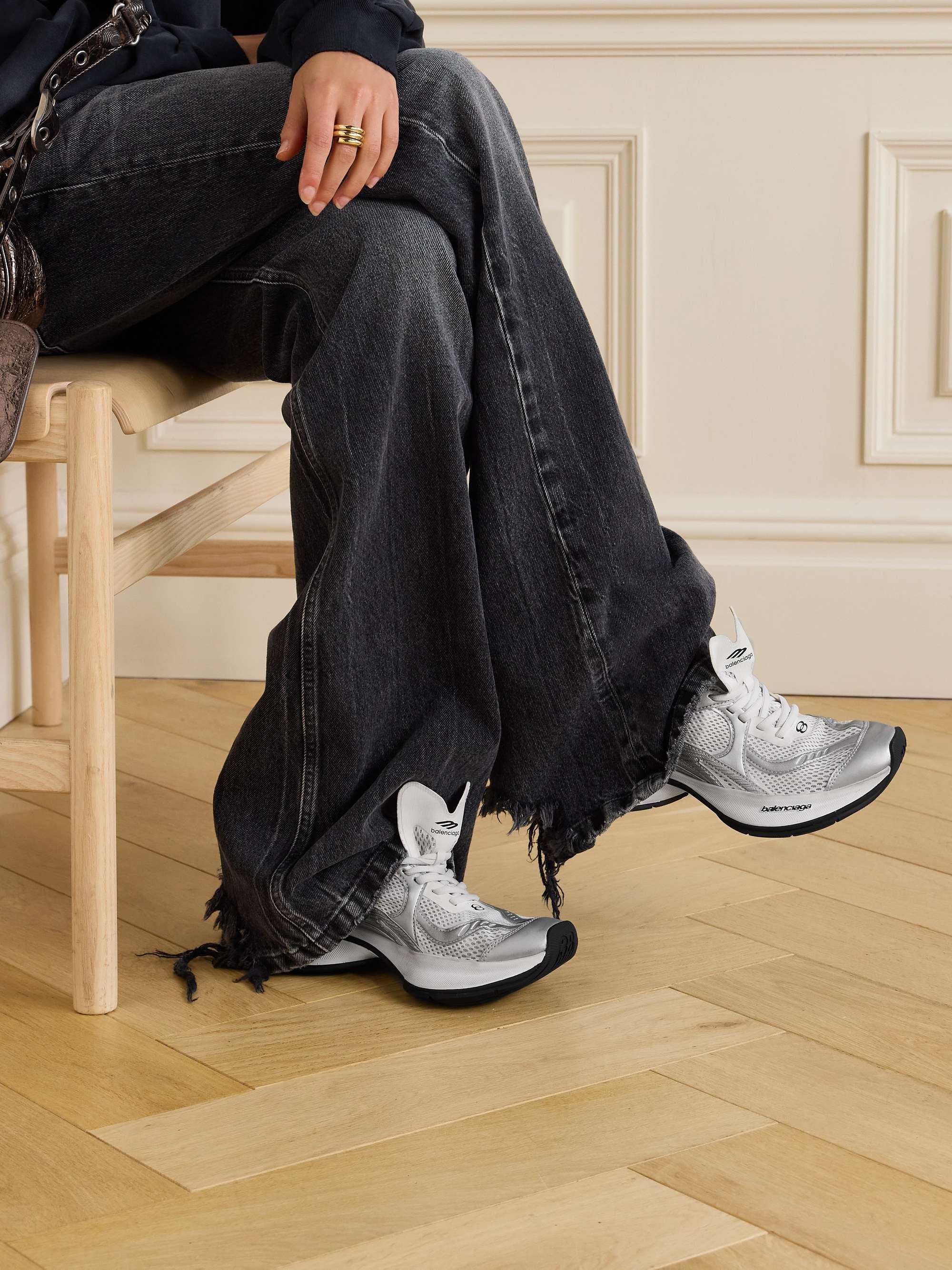 BALENCIAGA Circuit mesh and rubber sneakers | NET-A-PORTER