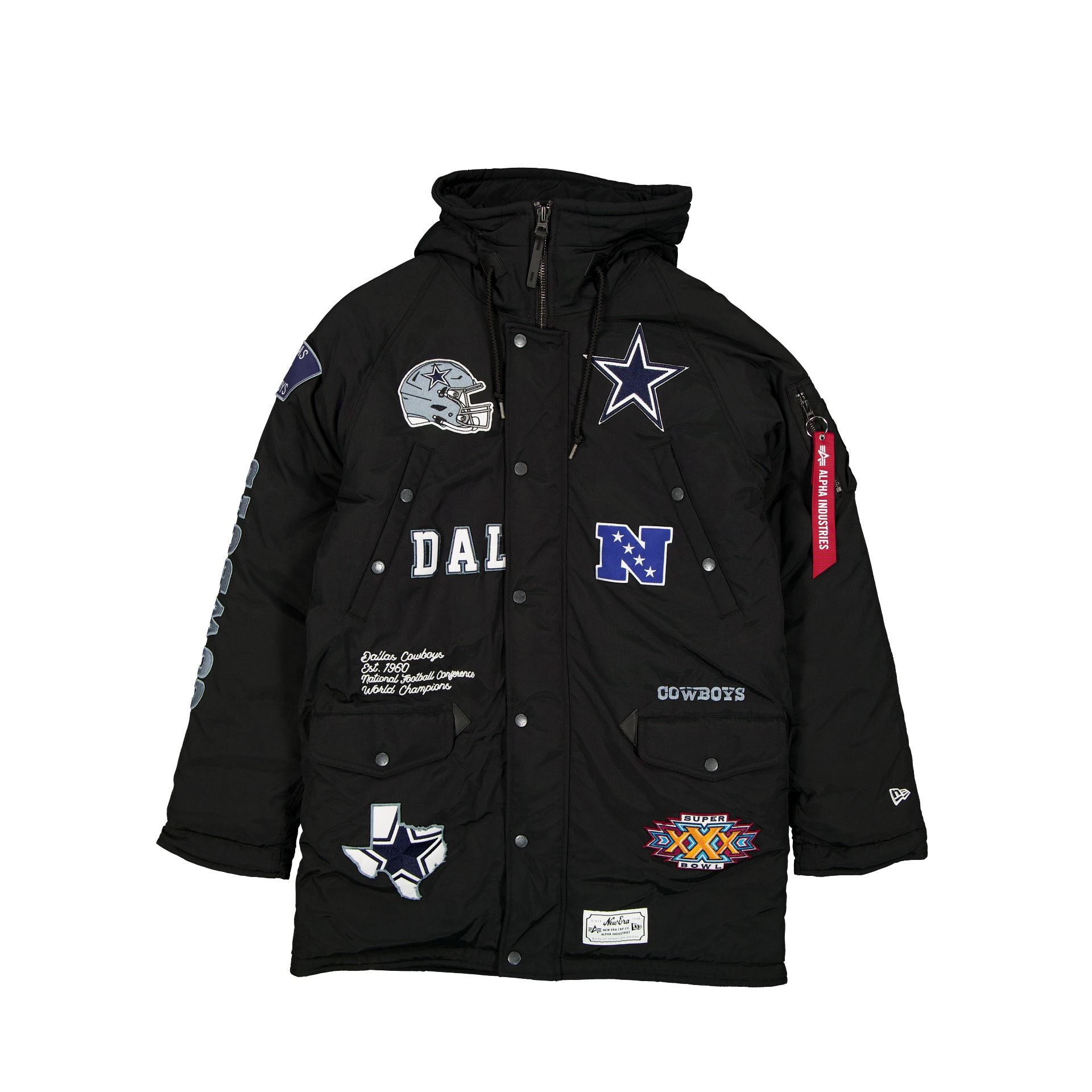 Alpha Industries x Dallas Cowboys Black N-3B Parka Jacket – New