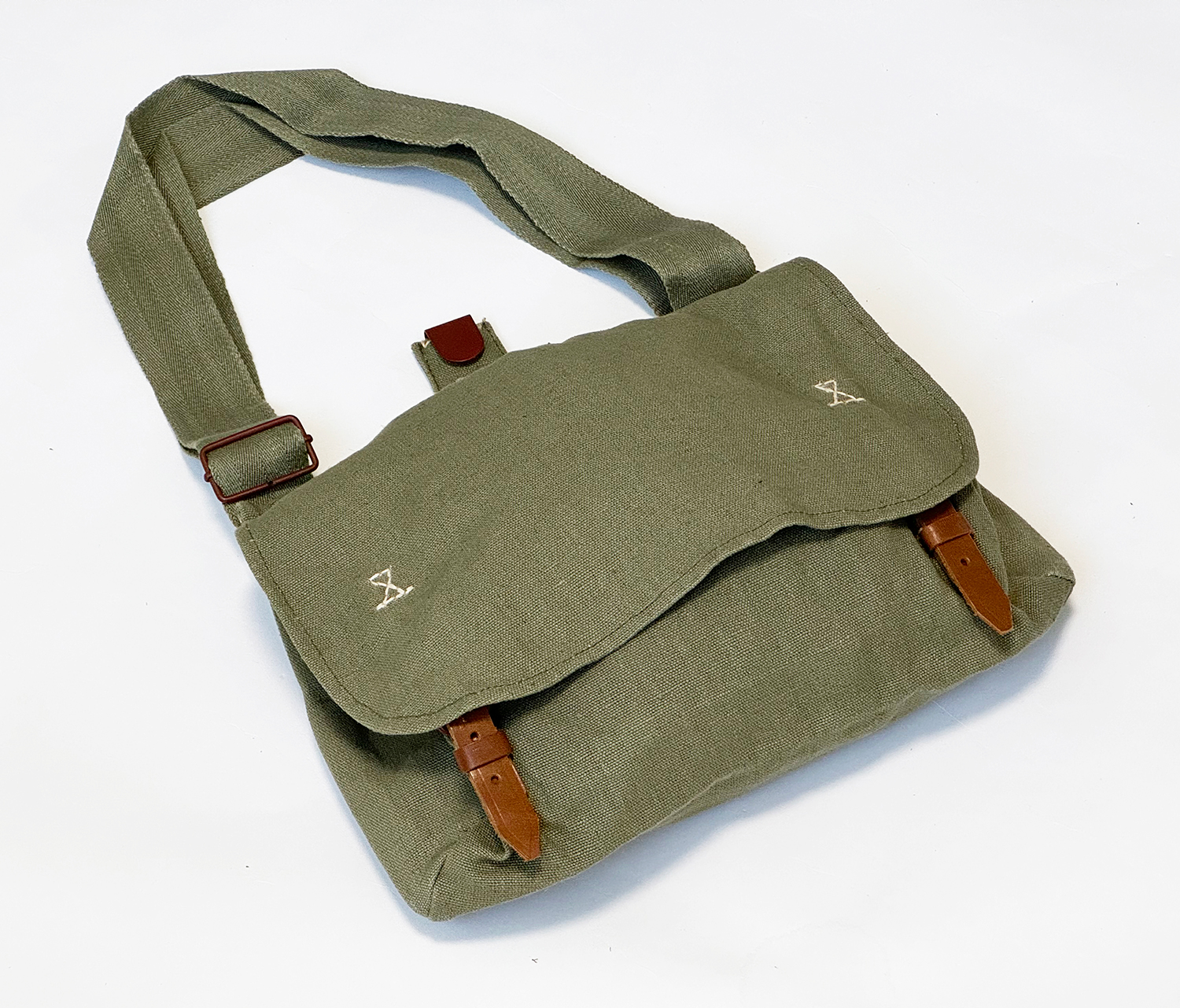 日本海軍雑のう ミリタリーショップ 革ジャン 中田商店