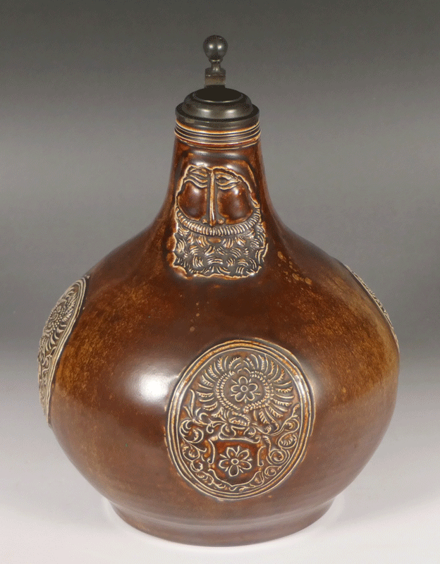 古美術 波兎 / ドイツ 塩釉 髭徳利