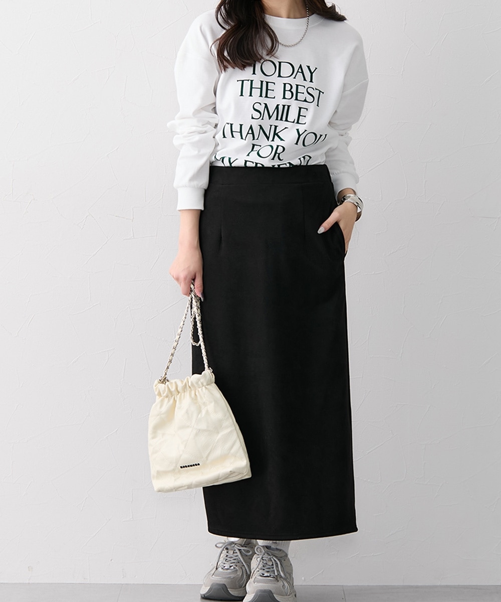 スエード調タイトスカート＜大きいサイズ有＞ 通販【ニッセン】