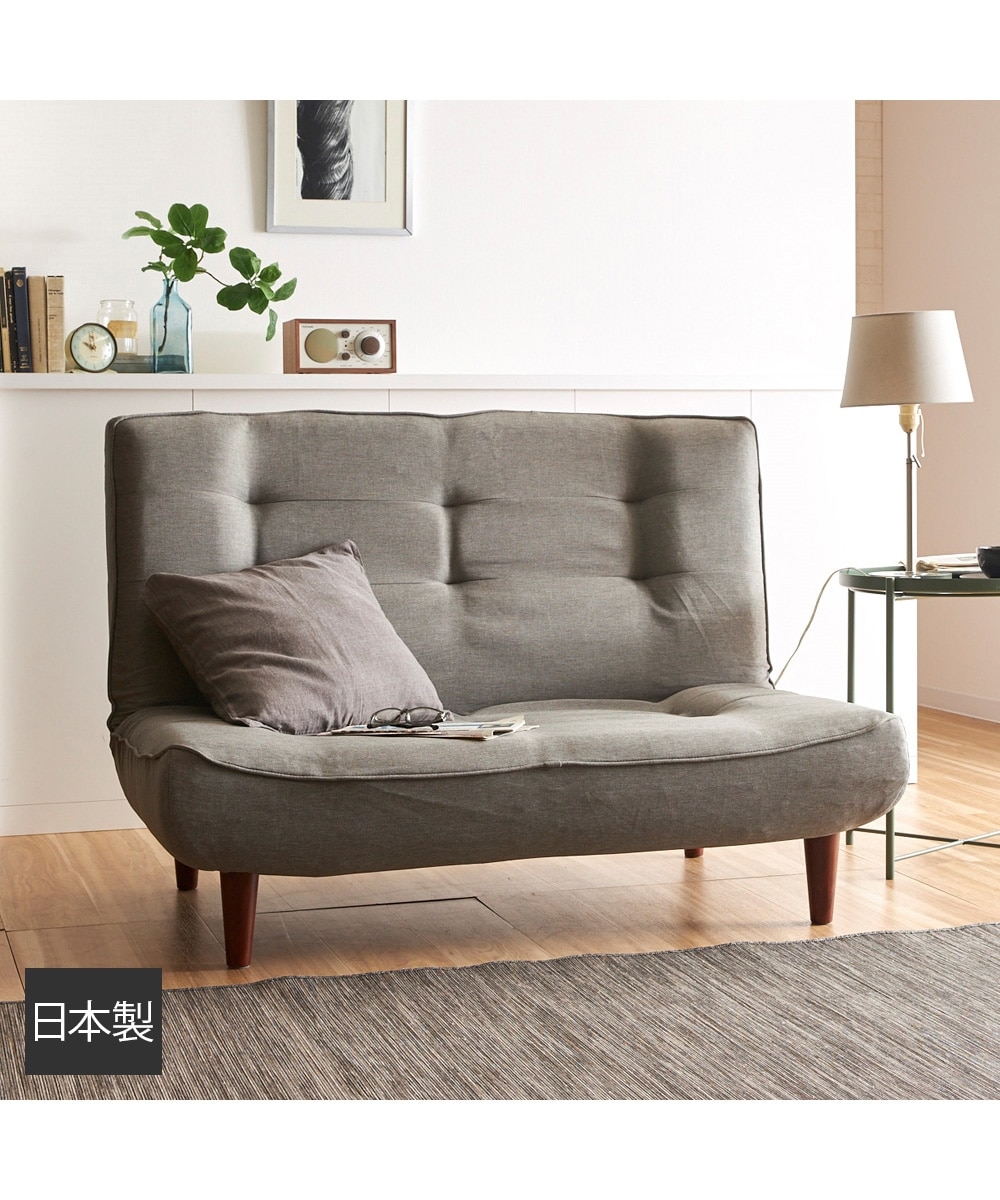 2人掛け]ソファ｜リクライニング ハイバック ファブリック 日本製 通販