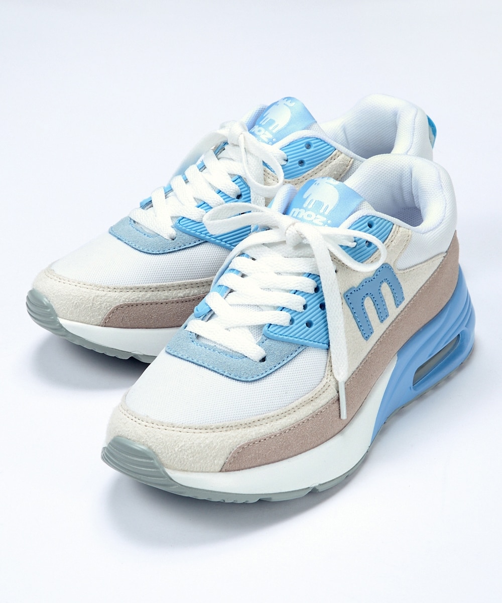 ノベルティ付】moz（モズ）厚底コンビカラースニーカー（ワイズ3E