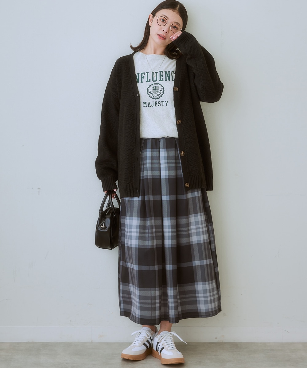 大きいサイズ＞ BIGチェック柄フレアスカート 通販【ニッセン】