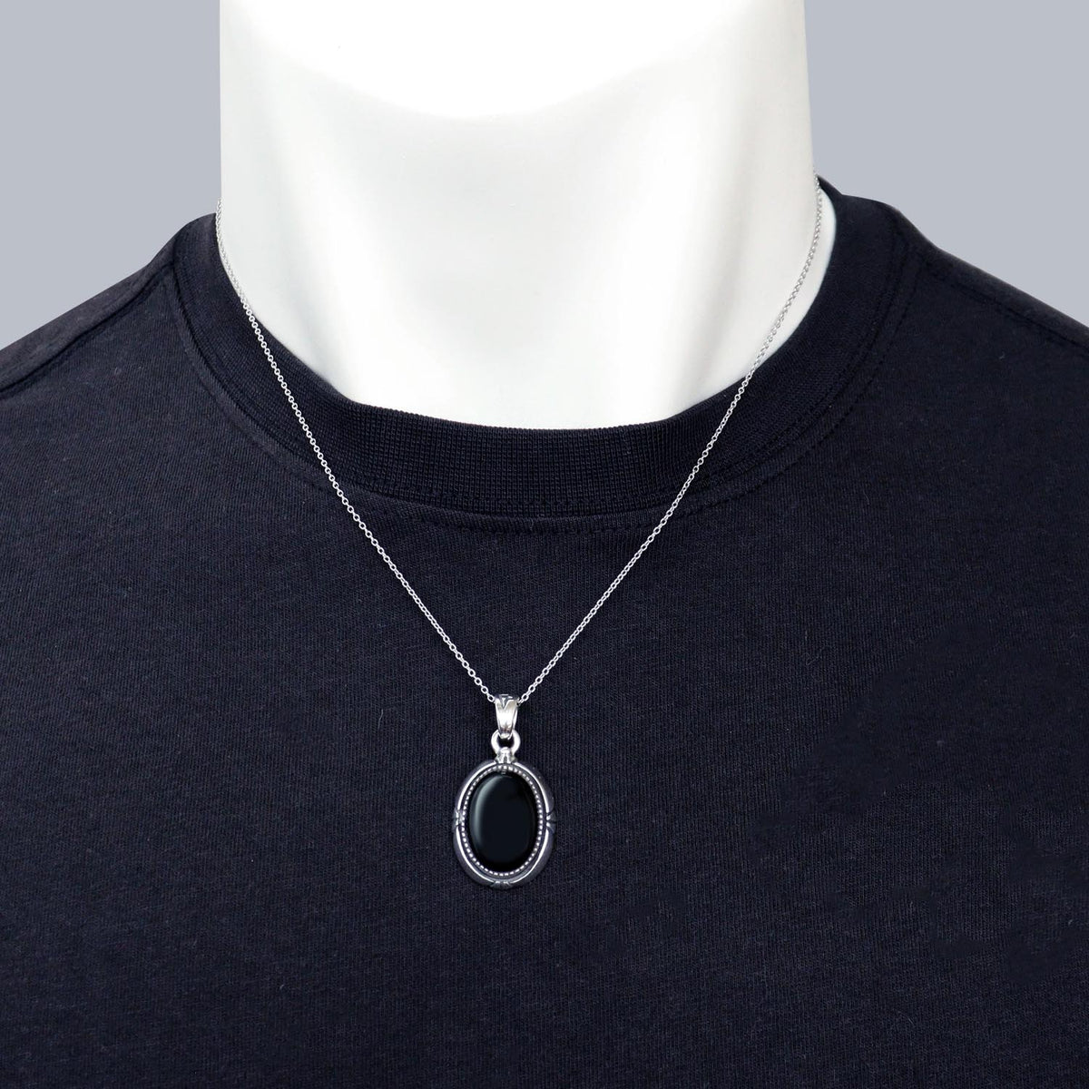 ペンダントトップ オニキス トップのみ メンズ レディース シルバー925