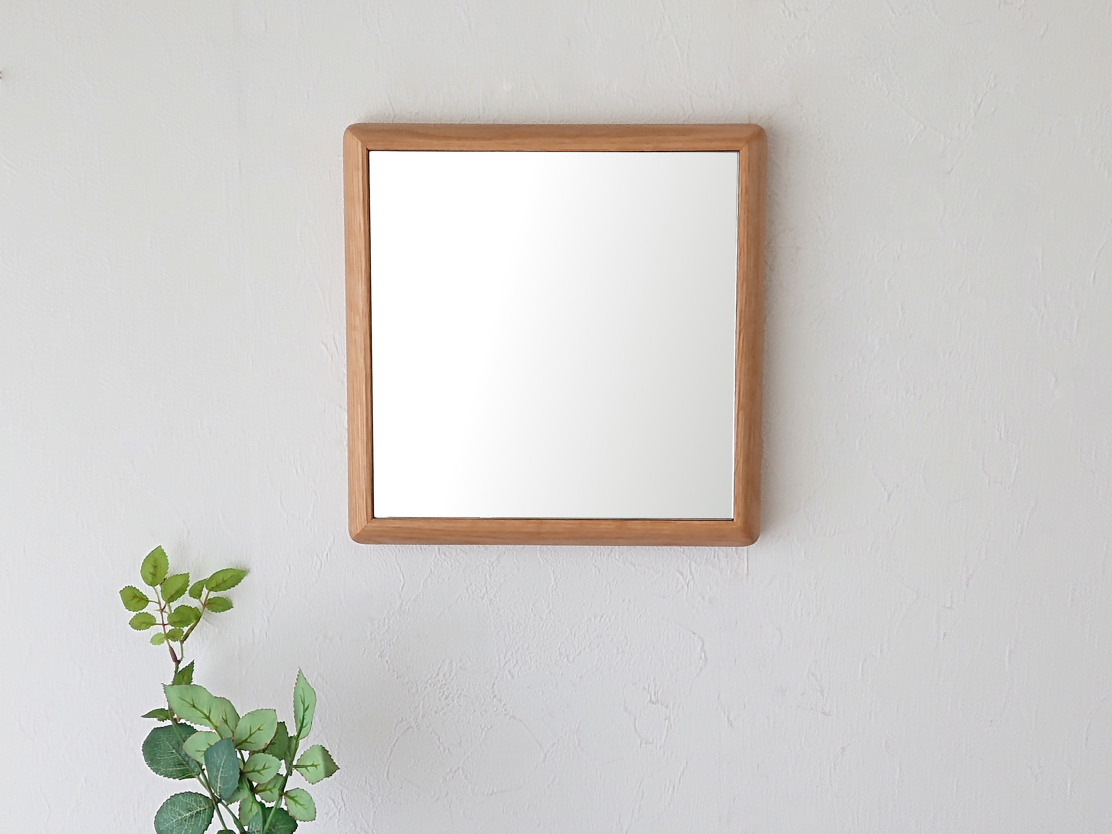 ステラ ホワイトオーク ウォールミラー W54×54 壁掛け 全身 鏡