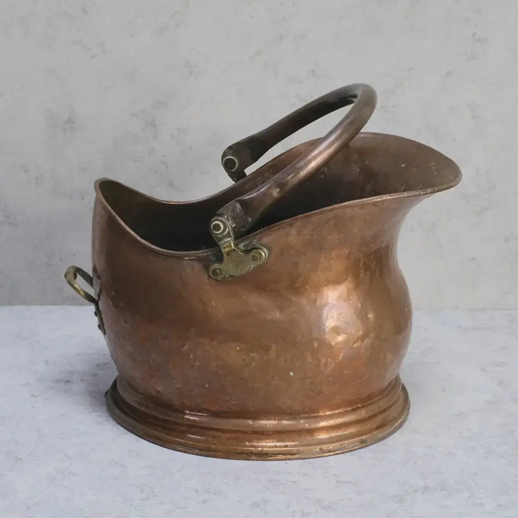 アンティークコールバケツ 石炭入れ イギリス 銅 19世紀 アンティーク
