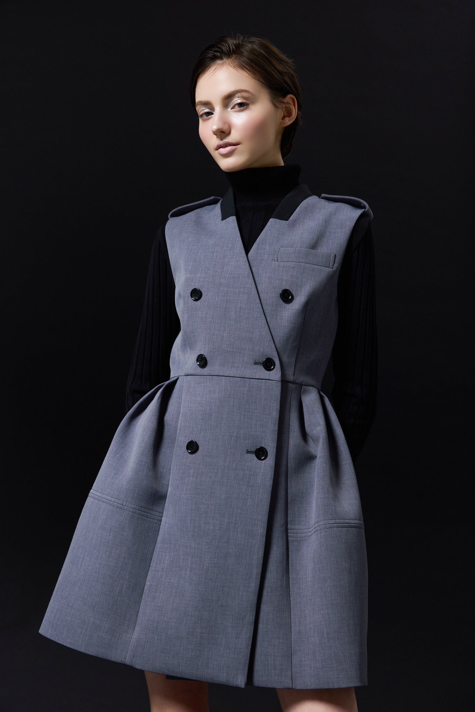 tweed check wrap culottes – shéller / シェリエ